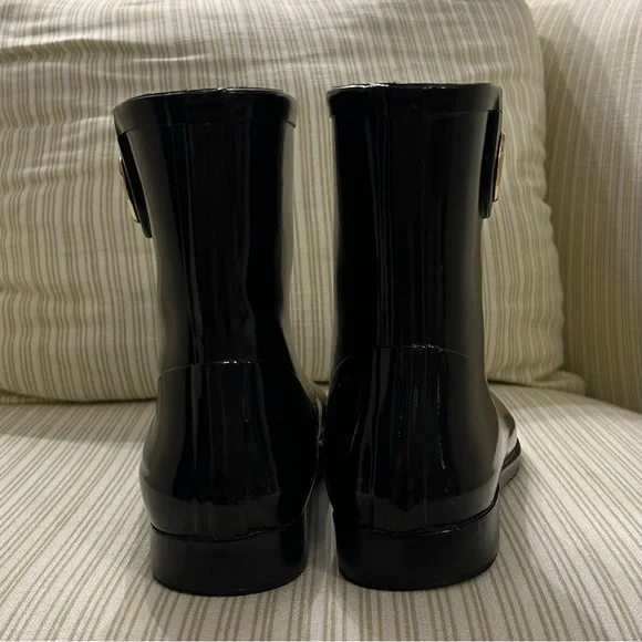 Michael Kors Benji Black Glossy Rain Boots Women’s Size 9 - Picture 6 of 6